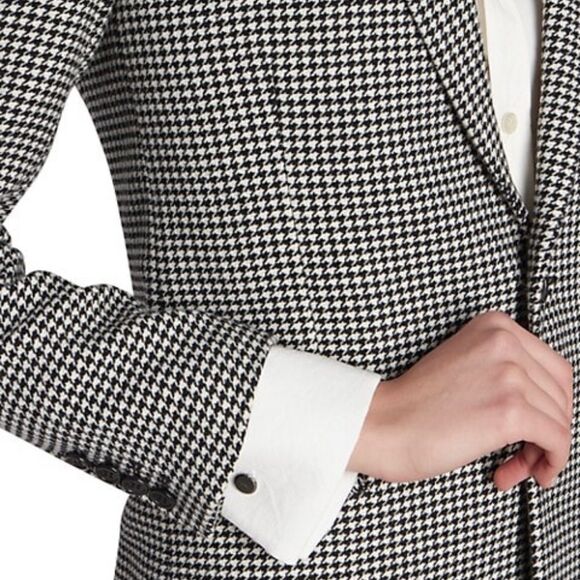 Houndstooth black wool blazer  - Picture 7 of 9